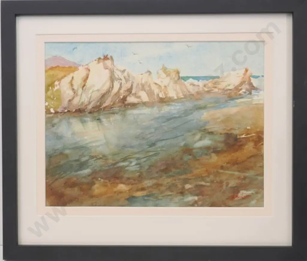 NEILSON, Don R. (1924-2013) - White Rocks, Pahau Coast Image 1++