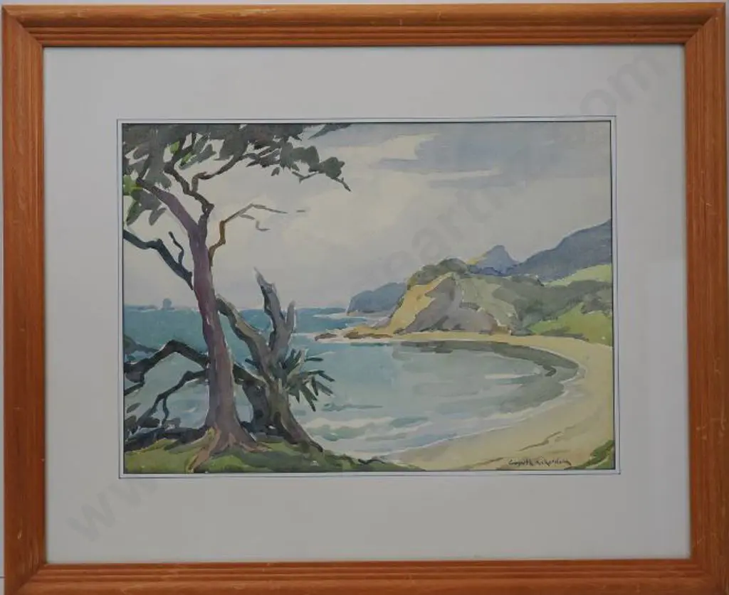 RICHARDSON, Gwyneth (1896-1980) - Auckland Beach Scene Image 1++