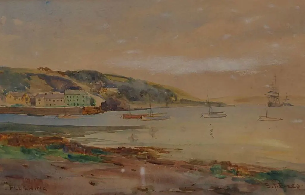 BEER, Sidney James (1875-1922) - Flushing - Receding Tide Image 1++