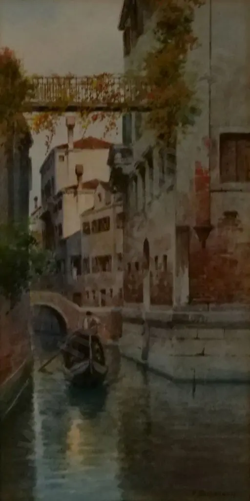 BENVENUTI, E. - Gondola on Venice Canal Image 1++
