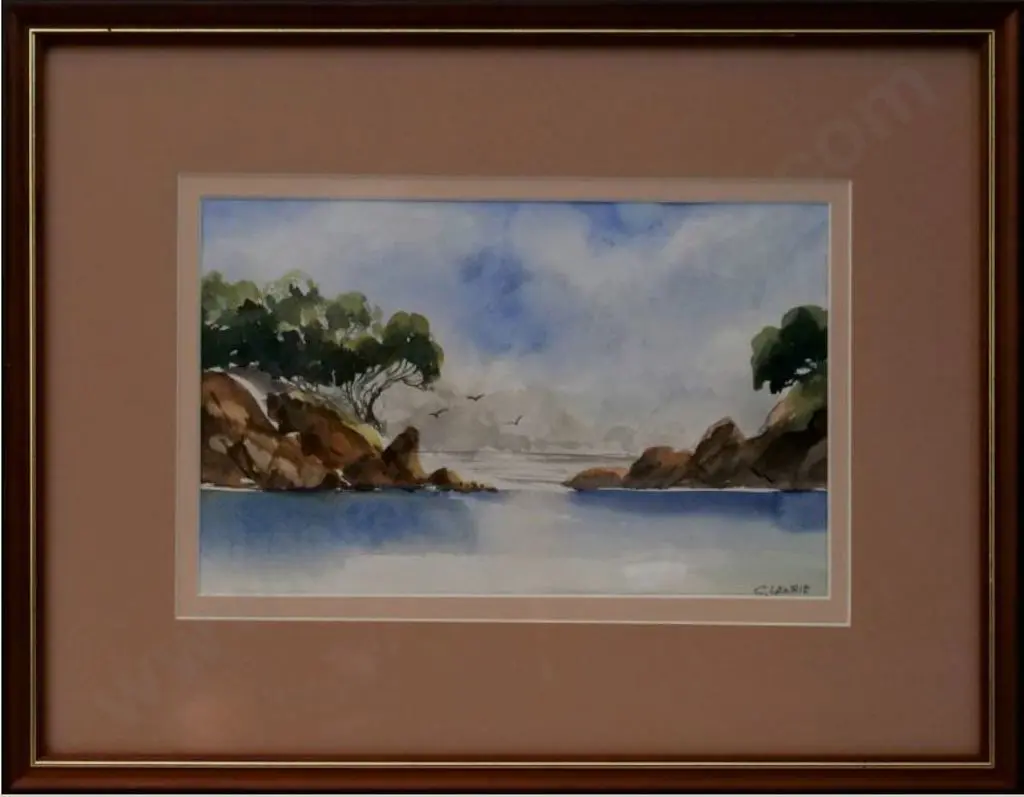 LAWRIE, Cherry (20th Cent.) - Inlet with Gulls Image 1++