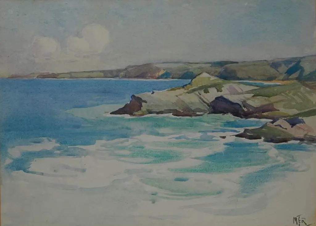 TRIPE, Mary Elizabeth (Mollie) (1870-1939) - Kapiti Coast Harbour Scene Image 1++
