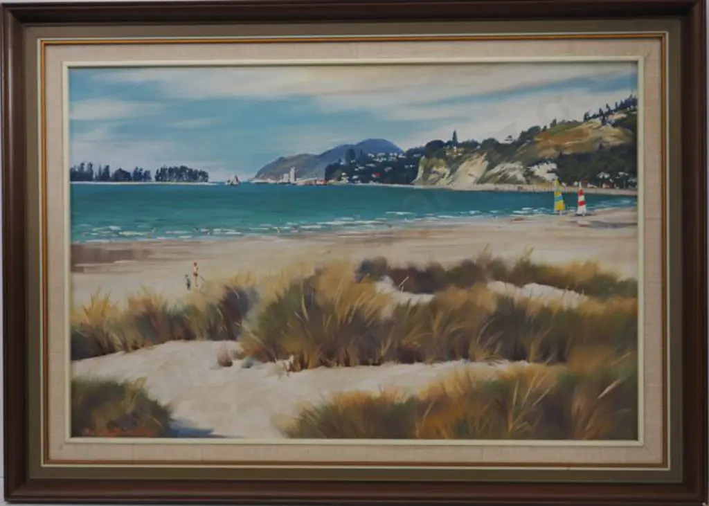FINDLAY, Ian A (20th Cent.) - Tahuna Beach, Nelson Image 1++