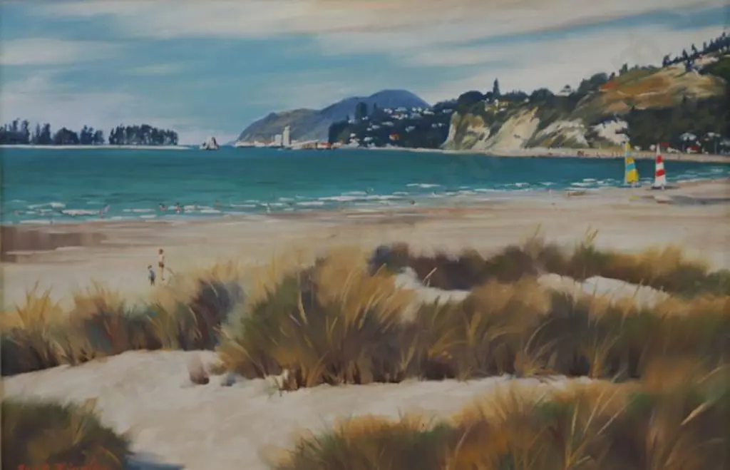 FINDLAY, Ian A (20th Cent.) - Tahuna Beach, Nelson Image 1++
