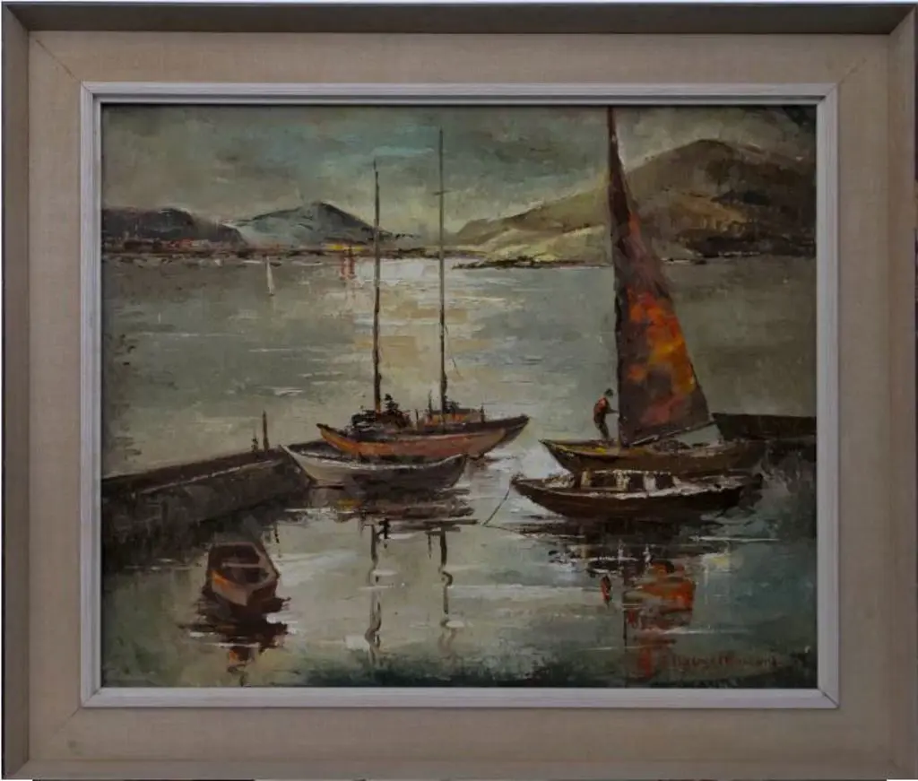 LUXFORD, Florence M. (Active 1970s) - Wellington Boat Harbour Image 1++