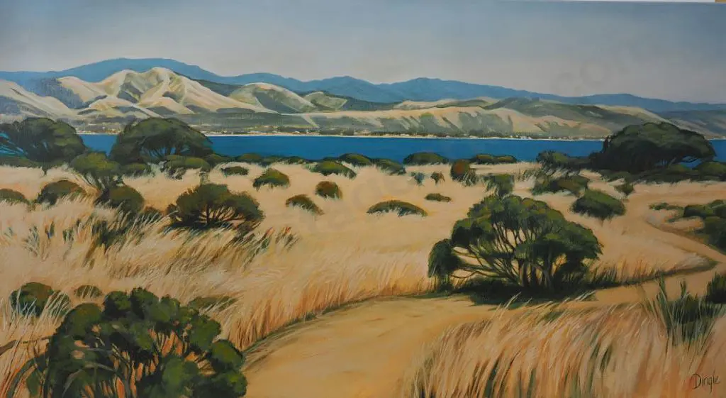 DINGLE, Nan (20th Cent.) - Kapiti Coast from Kapiti Island Image 1++