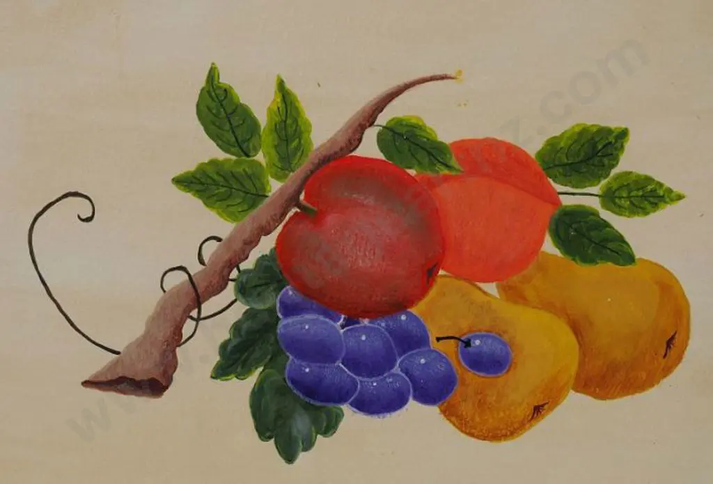 UNKNOWN artist - Still Life - Fruit on Branch Image 1++