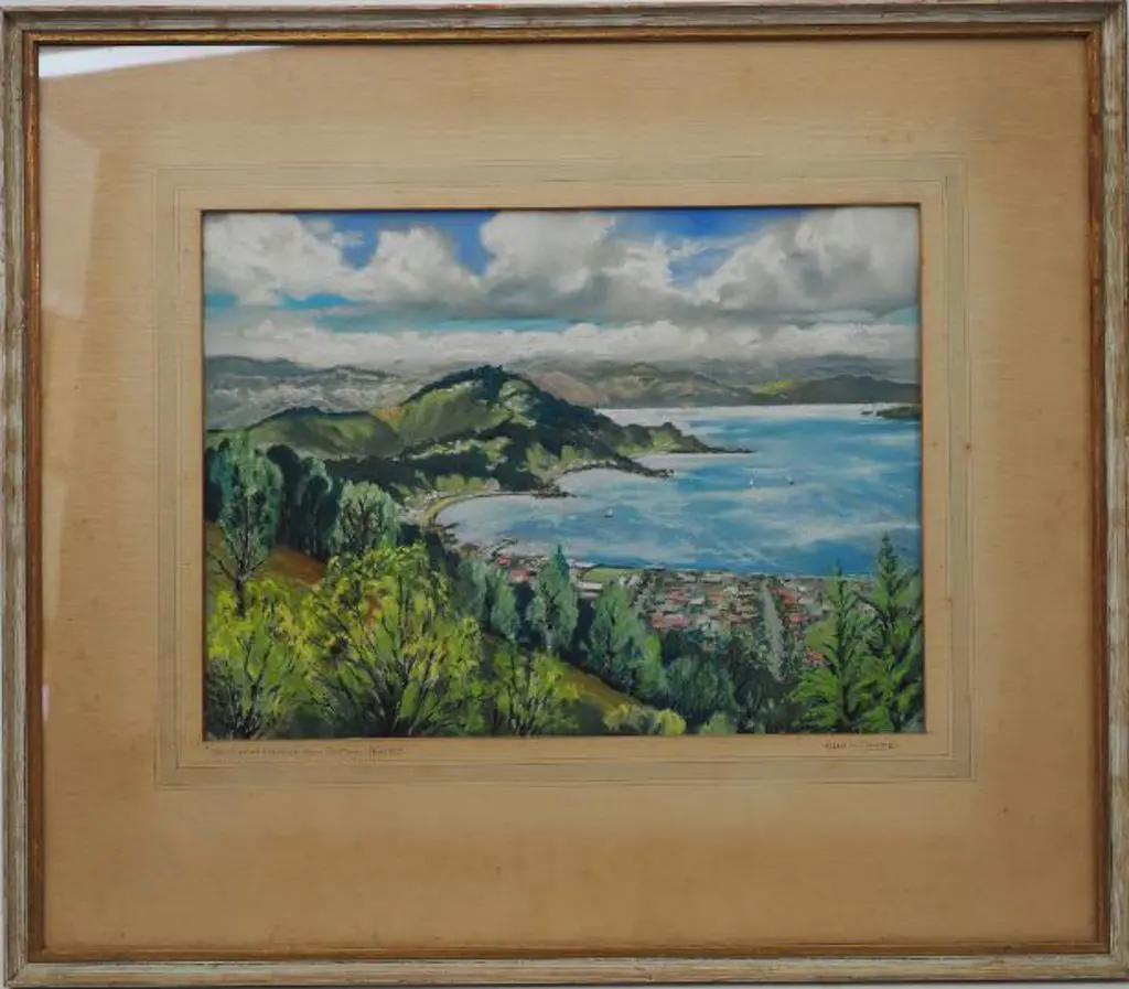 MAUND, Allan H. (1913-1992) - Wellington Harbour from Seatoun Heights Image 1++
