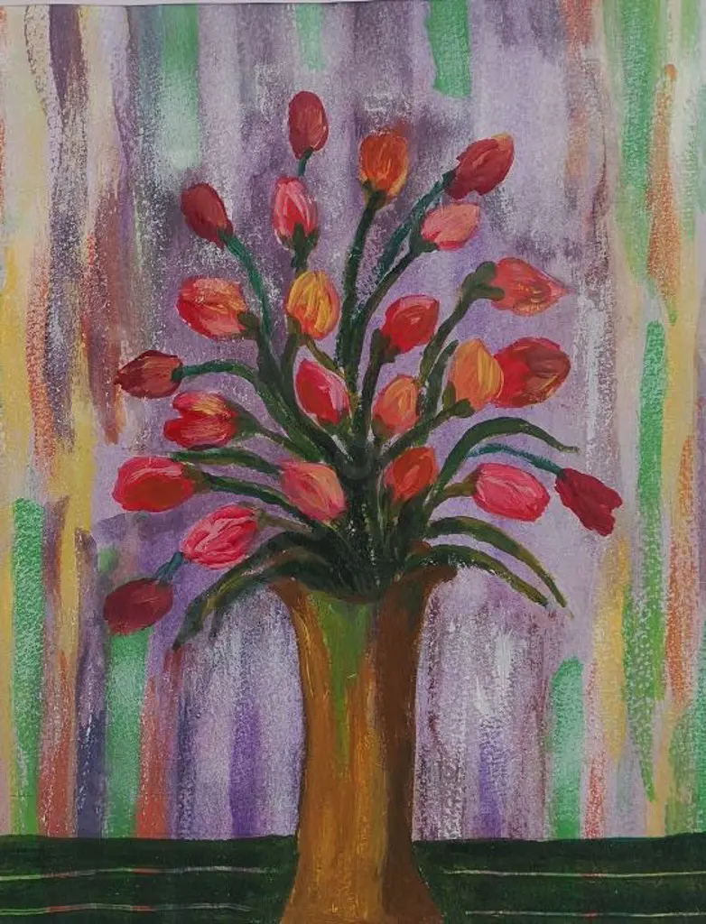 UNKNOWN artist - Flowers in Vase Image 1++