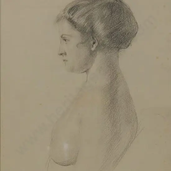 RICHARDSON, Harry Linley (1878-1947) - Head & Shoulders Study of Woman
