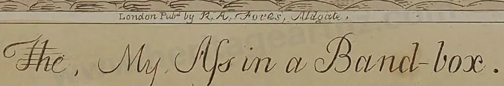 DIGHTON, Robert (1752-1814) - My Ass in a Bandbox -Satire on George 1V - c. 1790 Image 1++