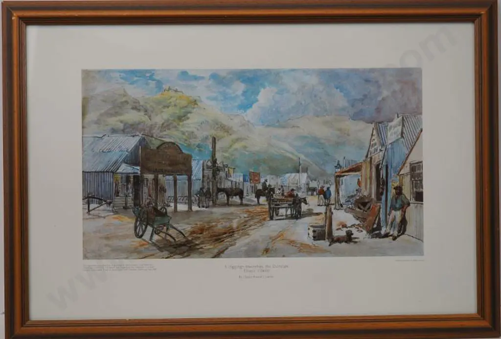POWELL, David Jnr. (Active 1860s) - A Diggings Township, Dunstan, Otago c. 1860s Image 1++