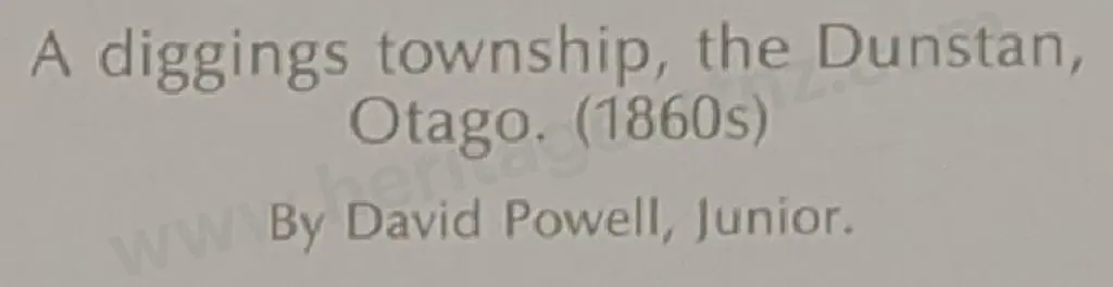 POWELL, David Jnr. (Active 1860s) - A Diggings Township, Dunstan, Otago c. 1860s Image 1++