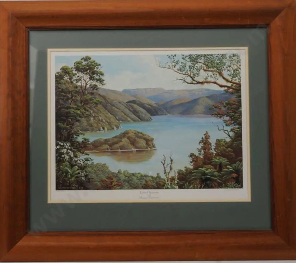 BLACKBURN, Jeanette (1940-) - Lake Okataina and Mount Tarawera Image 1++