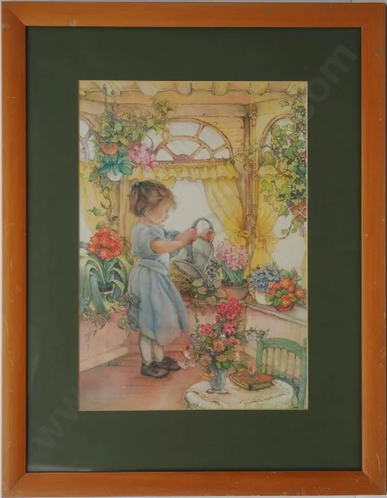 LISI - Young Girl Watering Plant Image 1++