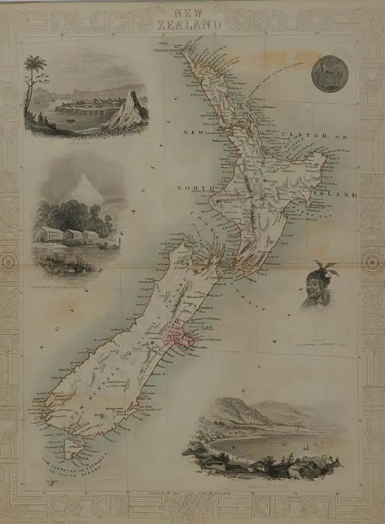 RAPKIN, J - Map of New Zealand 1851 Image 1++