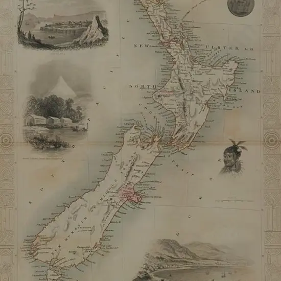 RAPKIN, J - Map of New Zealand 1851