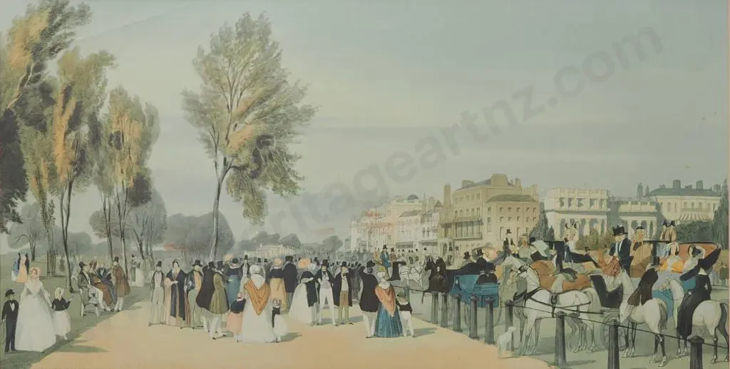 UNKNOWN artist - Promenading in Brighton - 19th Century Image 1++