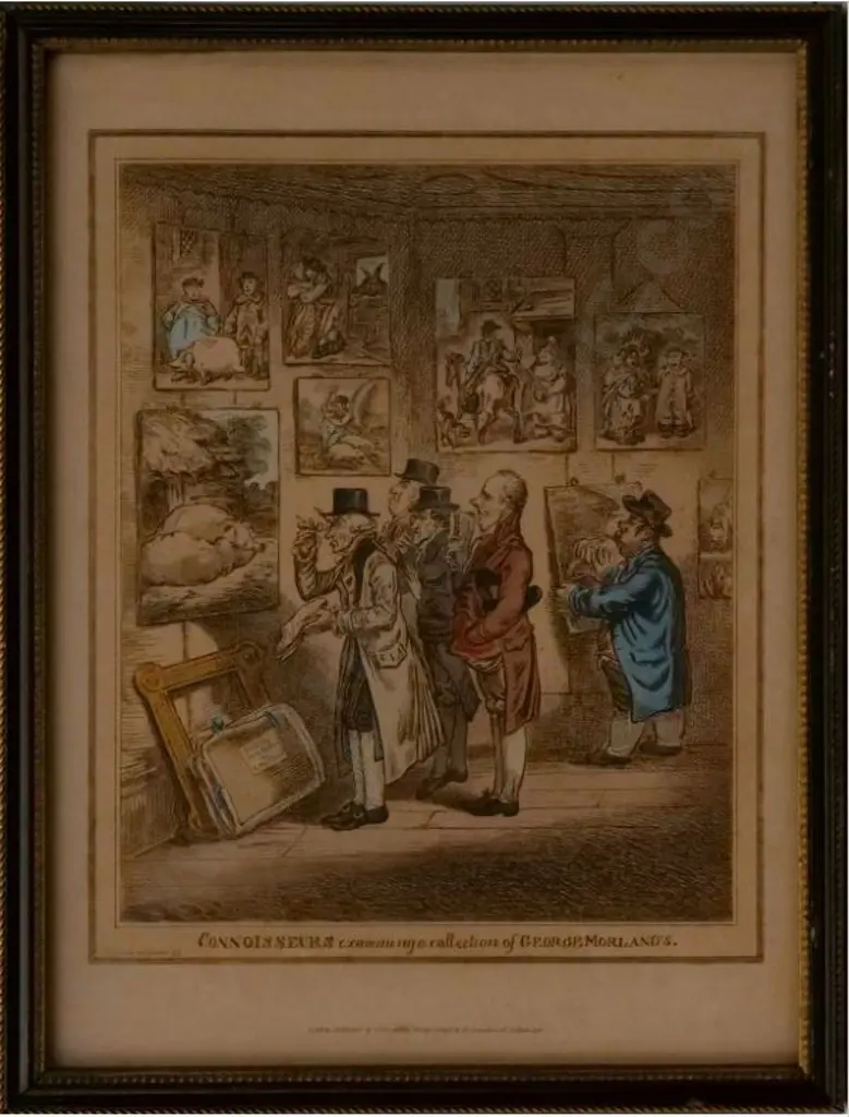 GILLRAY, James (1756-1815) - Connoisseurs Examing a Collection of George Morland's  (paintings) Image 1++