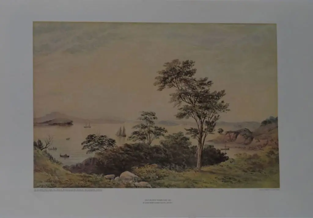 HOYTE, J.B.C. (1835-1913) - Auckland Harbour - 1869 Image 1++