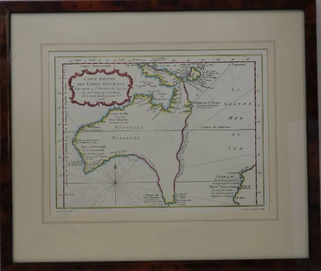 BELLIN  Map - Map of New Zealand c.1753 - Reprint (Avon Fine Print 354/1000) Image 1++