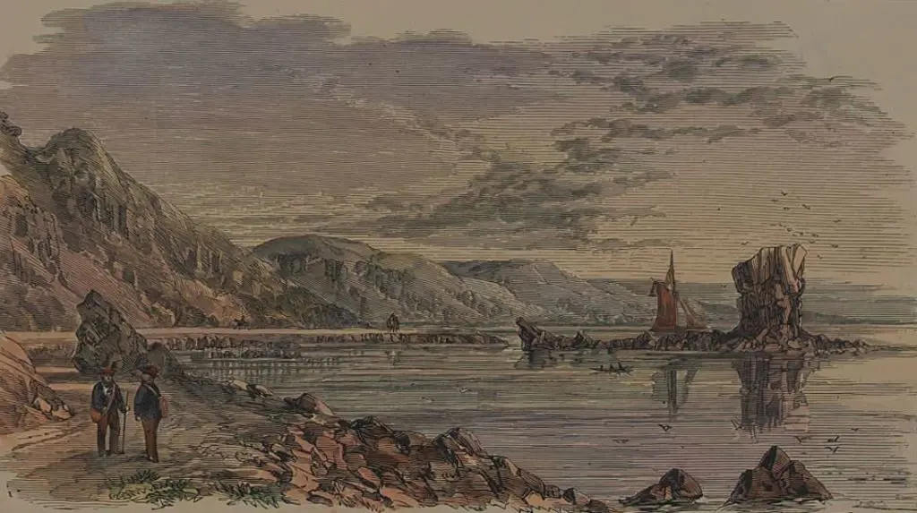 BARRAUD, Charles Decimus (1822-1897) - Sumner Rocks, Bank's Peninsula Image 1++