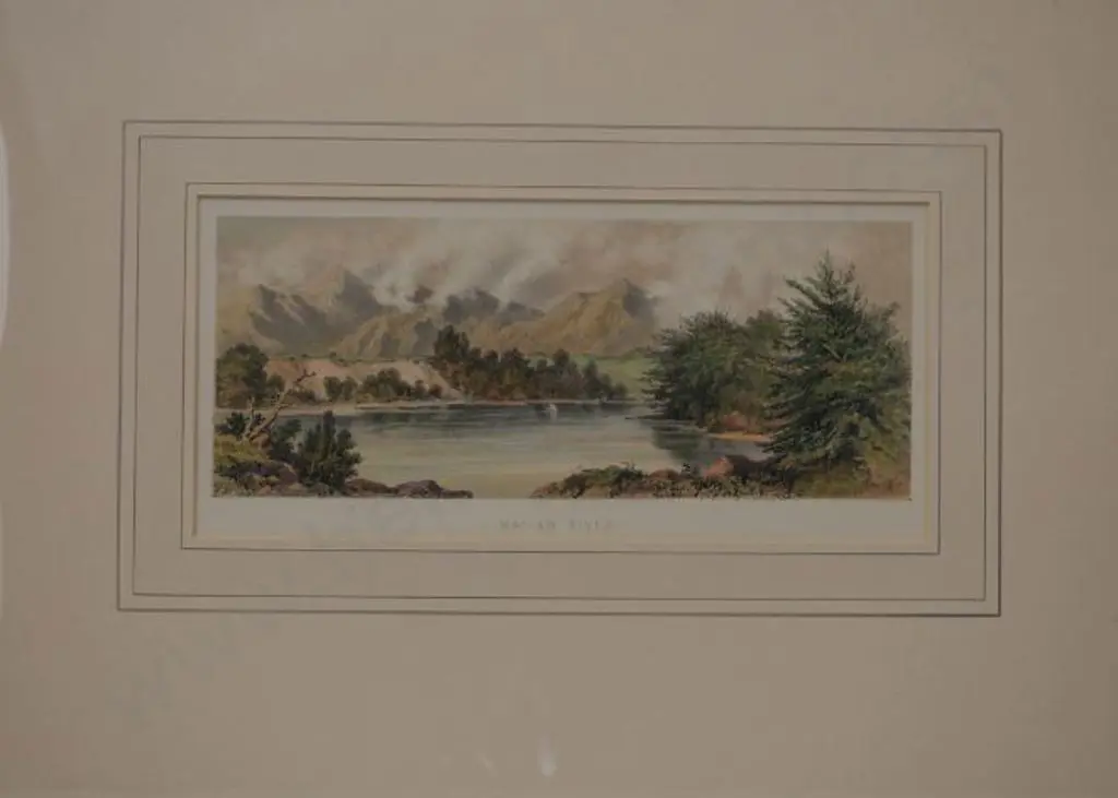 BARRAUD, Charles Decimus (1822-1897) - Wai-An (Waiau) River Image 1++
