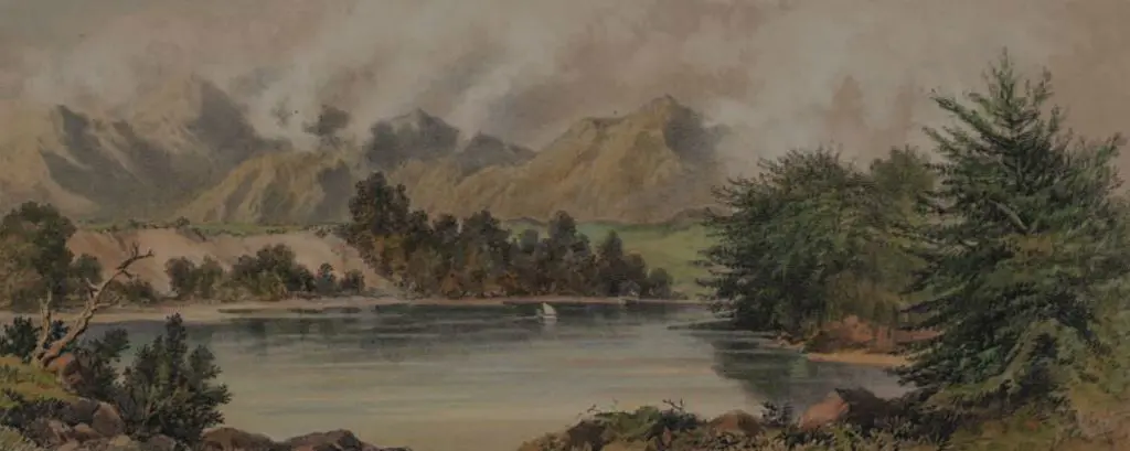 BARRAUD, Charles Decimus (1822-1897) - Wai-An (Waiau) River Image 1++