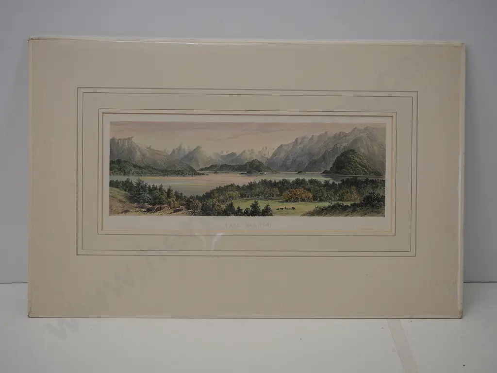 BARRAUD, Charles Decimus (1822-1897) - Lake Manipori (Manapouri) Image 1++