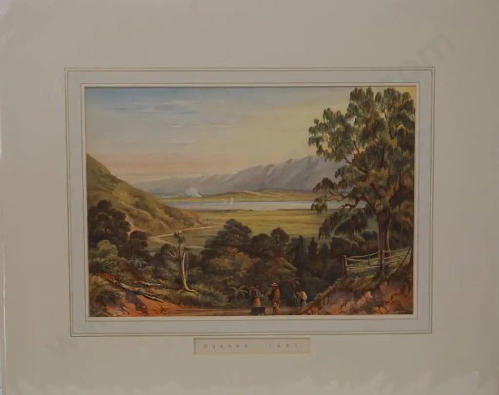BARRAUD, Charles Decimus (1822-1897) - NZ Graphic & Descriptive (1877) - Pukawa Lake Image 1++