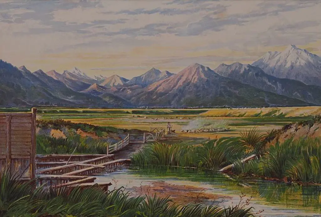 BARRAUD, Charles Decimus (1822-1897) - NZ Graphic & Descriptive (1877) - Mount Alford Image 1++
