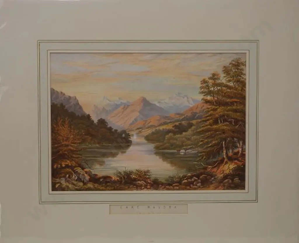 BARRAUD, Charles Decimus (1822-1897) - NZ Graphic & Descriptive (1877) - Lake Mavora Image 1++