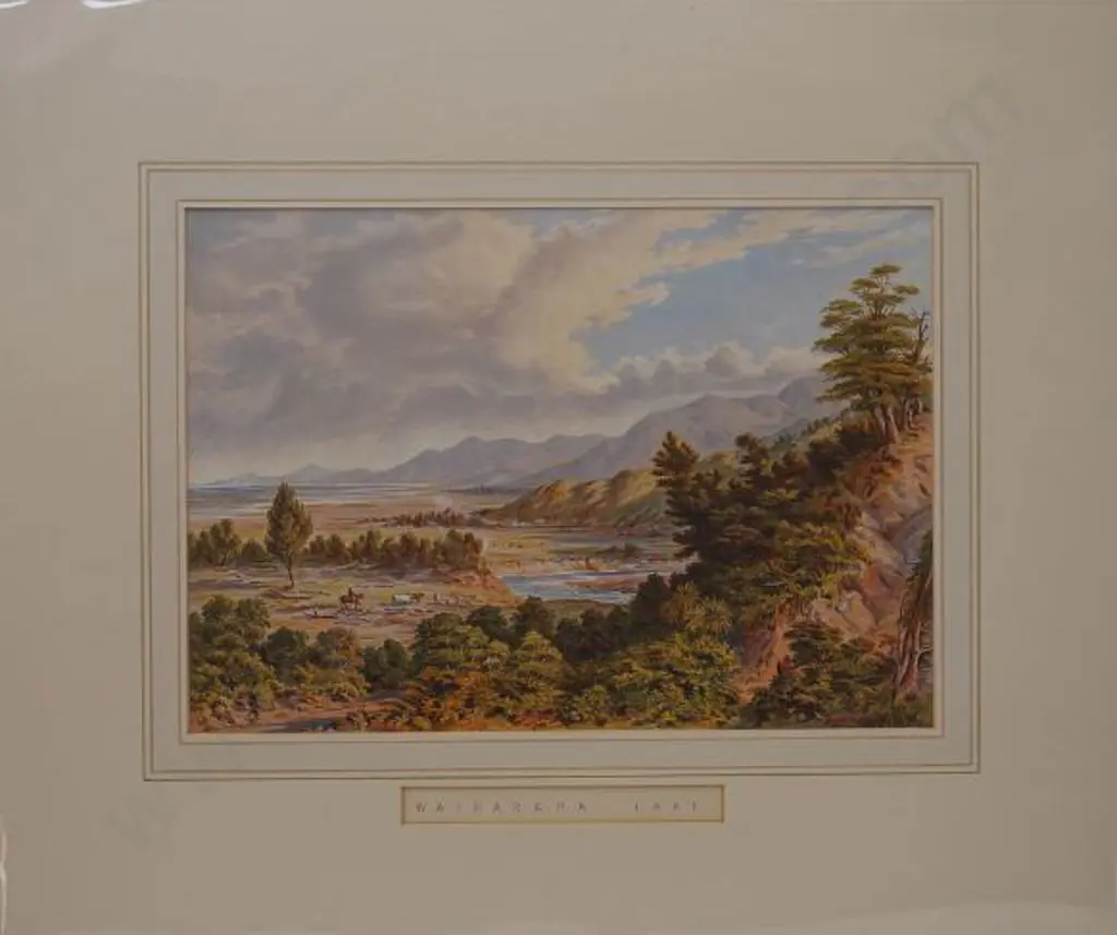 BARRAUD, Charles Decimus (1822-1897) - NZ Graphic & Descriptive (1877) - Wairarapa Lake Image 1++