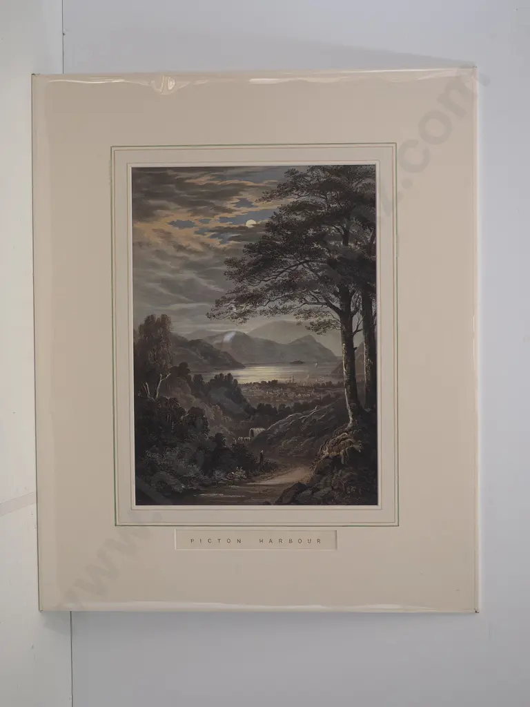 BARRAUD, Charles Decimus (1822-1897) - NZ Graphic & Descriptive (1877) - Picton Harbour Image 1++