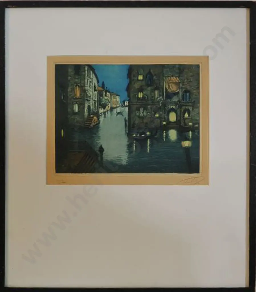 UNKNOWN Artist - Venice - Canal by Moonlight Image 1++