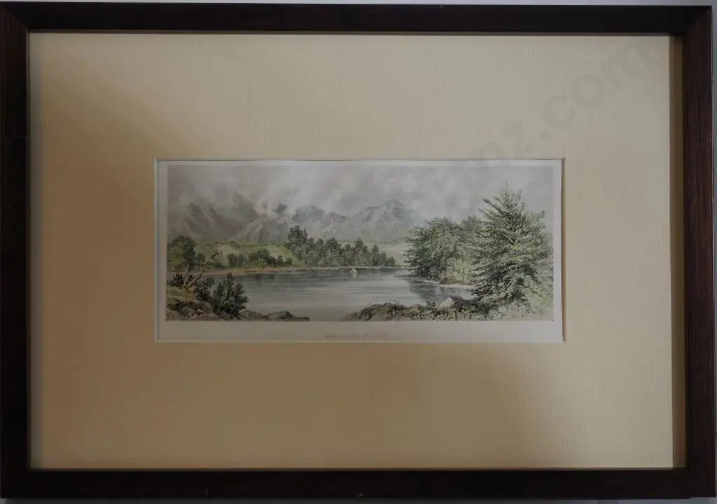 BARRAUD, Charles Decimus (1822-1897) - Wai-an (Waiau) River Image 1++
