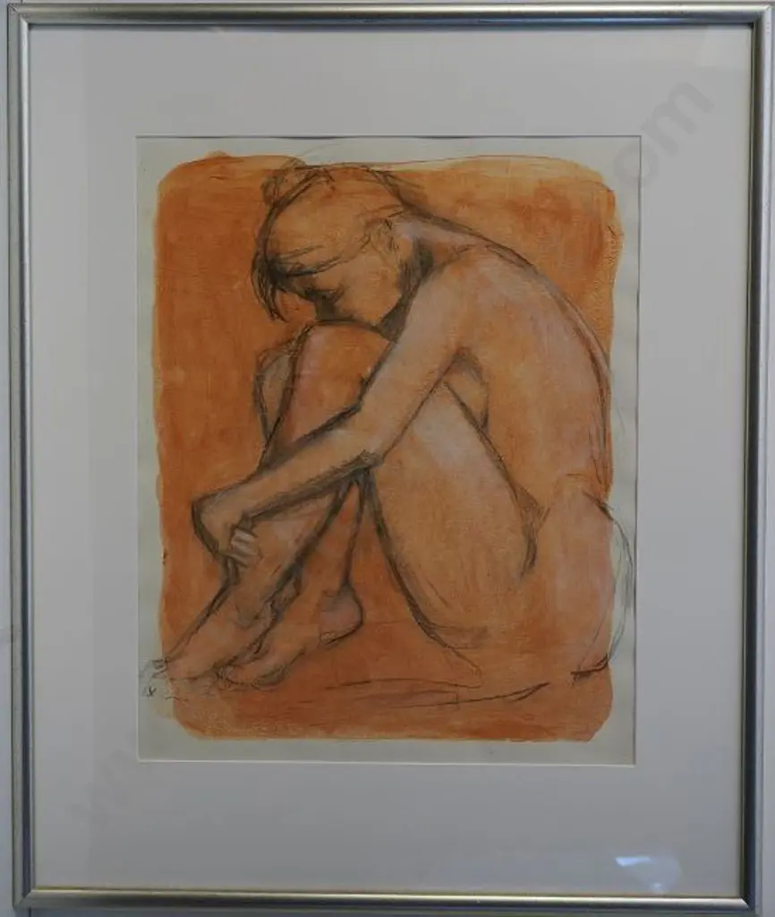UNKNOWN Artist - Nude in Contemplation Image 1++