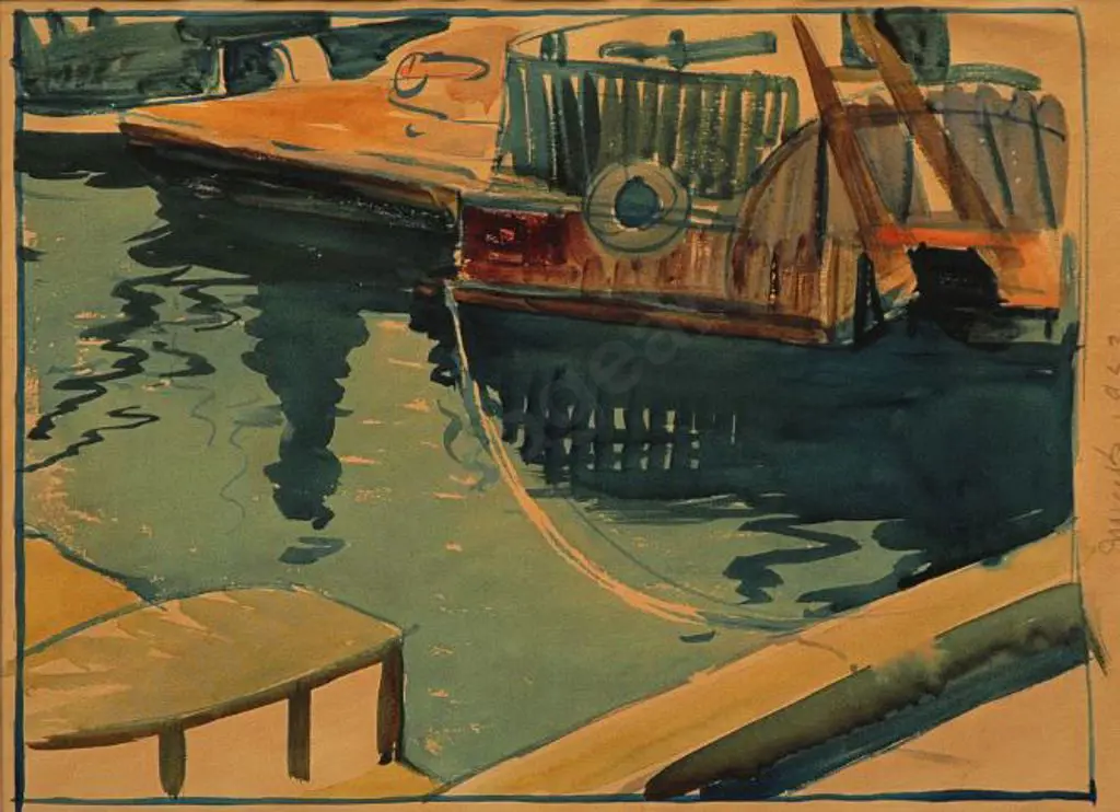 WEEKS, John (1886-1965) - Harbour Scene, dated 1963 Image 1++