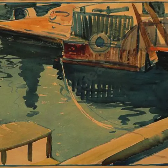 WEEKS, John (1886-1965) - Harbour Scene, dated 1963