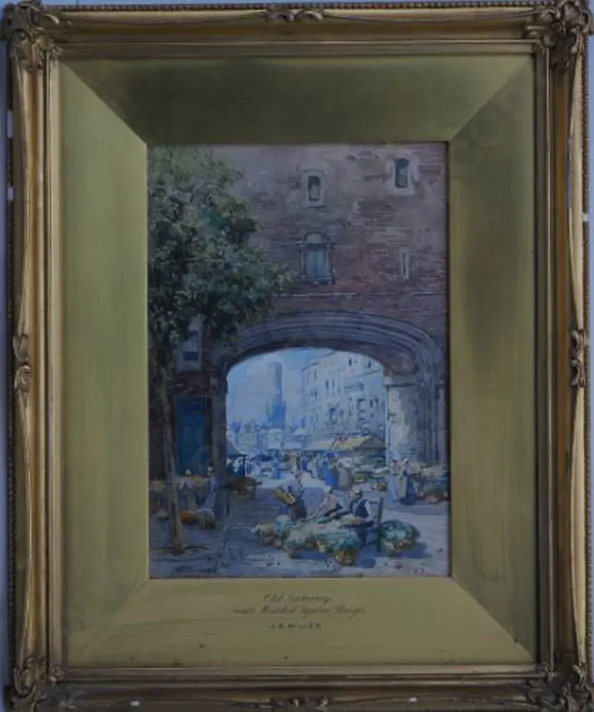 MILLER, James Robertson (1880-1912) - Old Gateway, Near Market Square, Bruges Image 1++