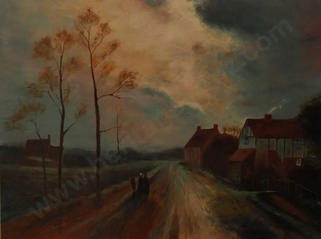 GILLESPIE, J. - Country Road with People Walking Image 1++