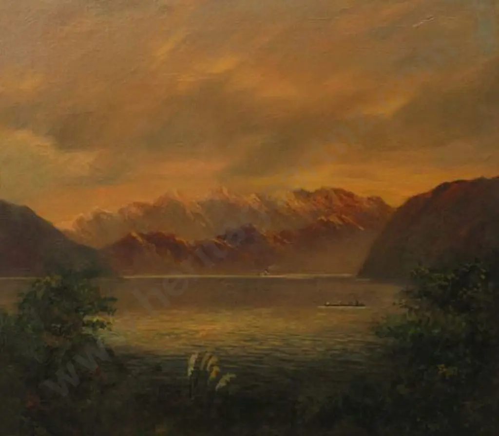 MADDEN, John McIntosh (1856-1923) - Lake Maramarua Image 1++