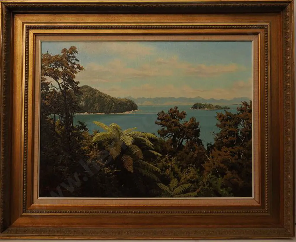 WHITE, Jonathan R (1938-2021) - Astrolabe Roadstead, Abel Tasman National Park Image 1++