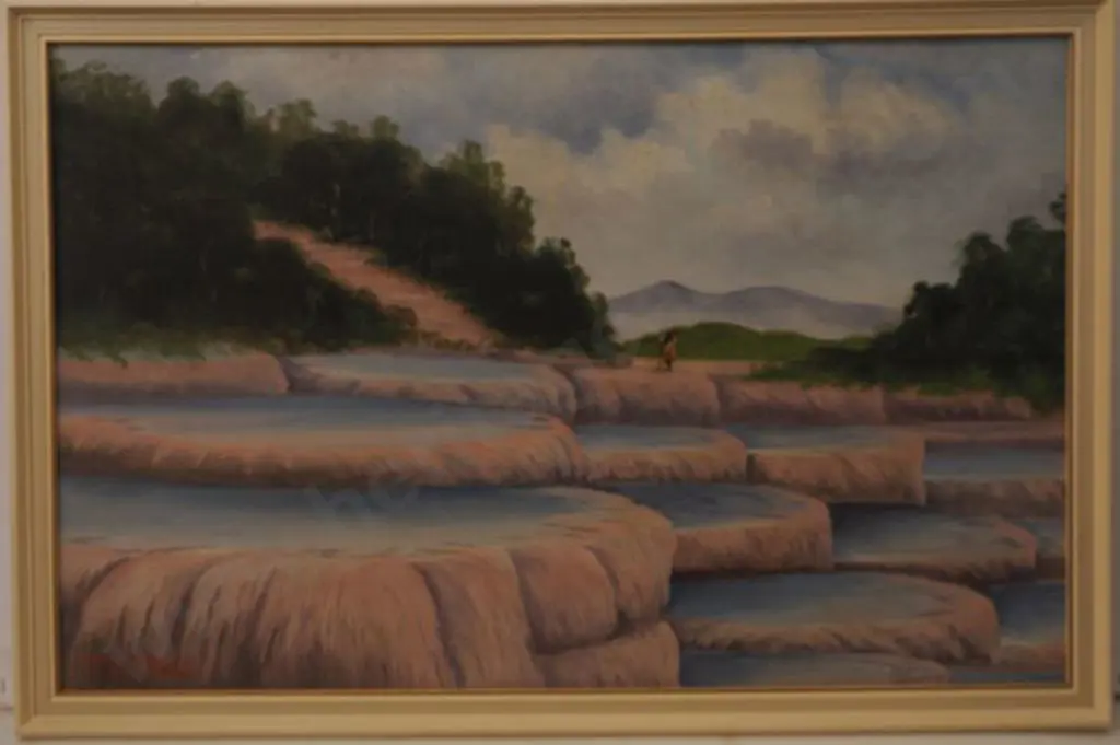 UNKNOWN Artist - Pink Terraces, New Zealand Image 1++