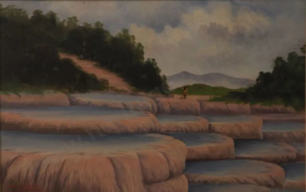 UNKNOWN Artist - Pink Terraces, New Zealand Image 1++