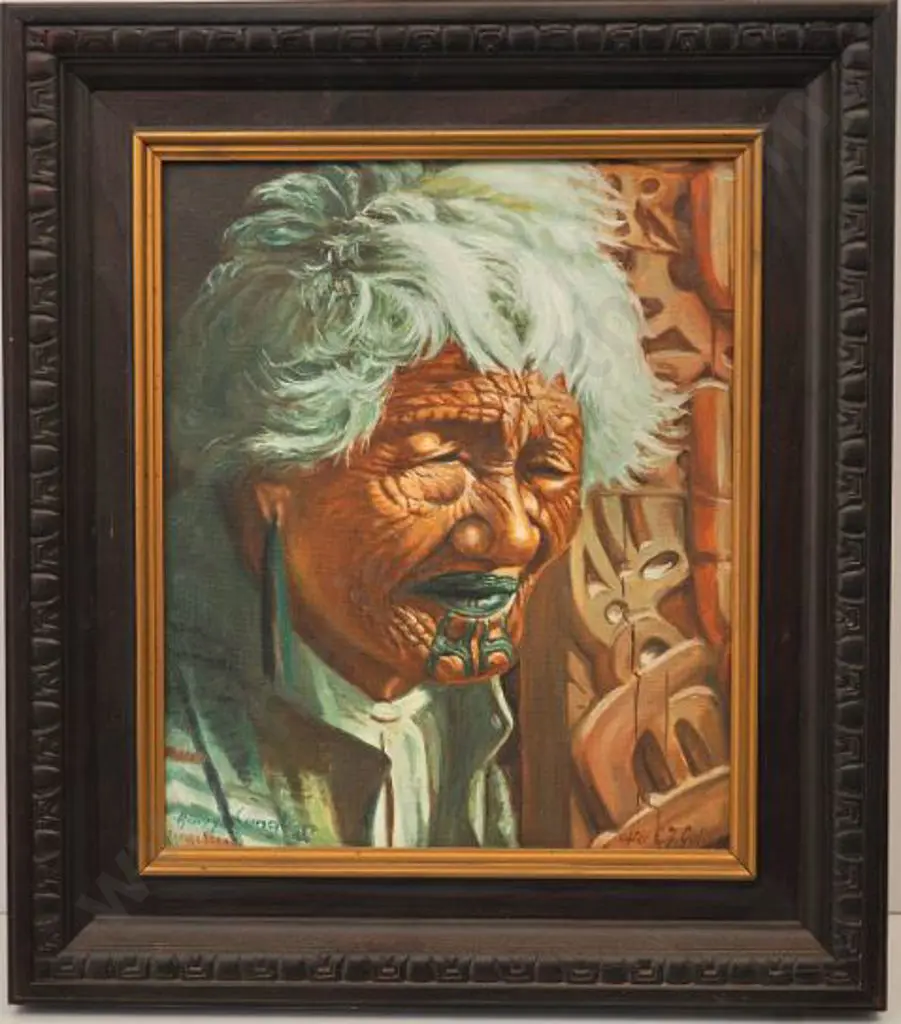 SANGL, Harry (1922-2023) - Kapi, Kapi (Old Sentinel) Maori Chieftainess (after Goldie) Image 1++