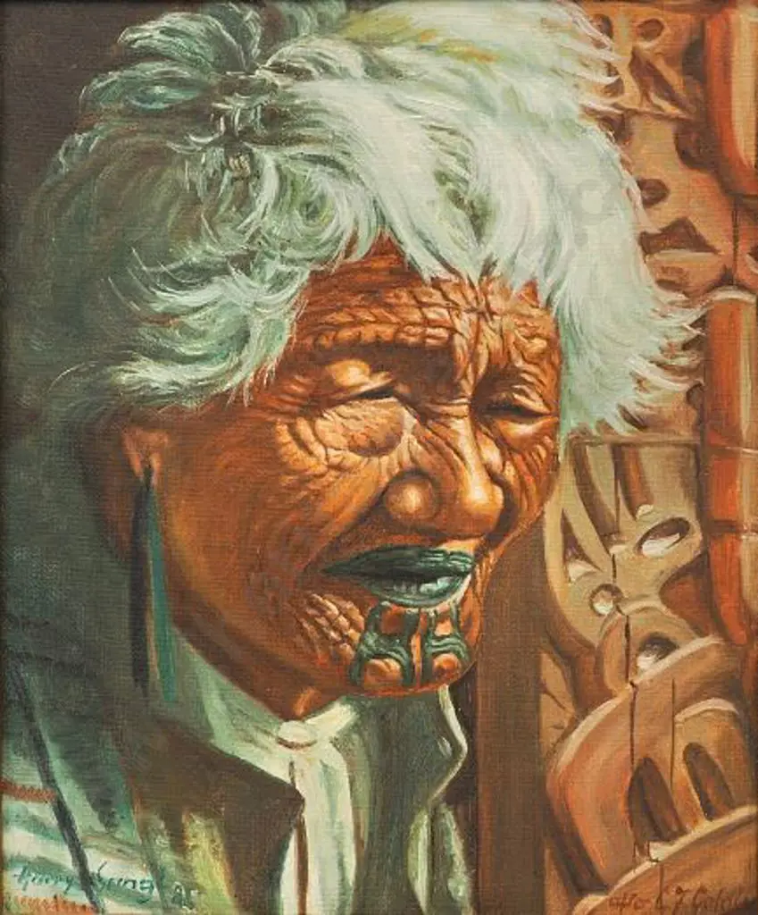 SANGL, Harry (1922-2023) - Kapi, Kapi (Old Sentinel) Maori Chieftainess (after Goldie) Image 1++