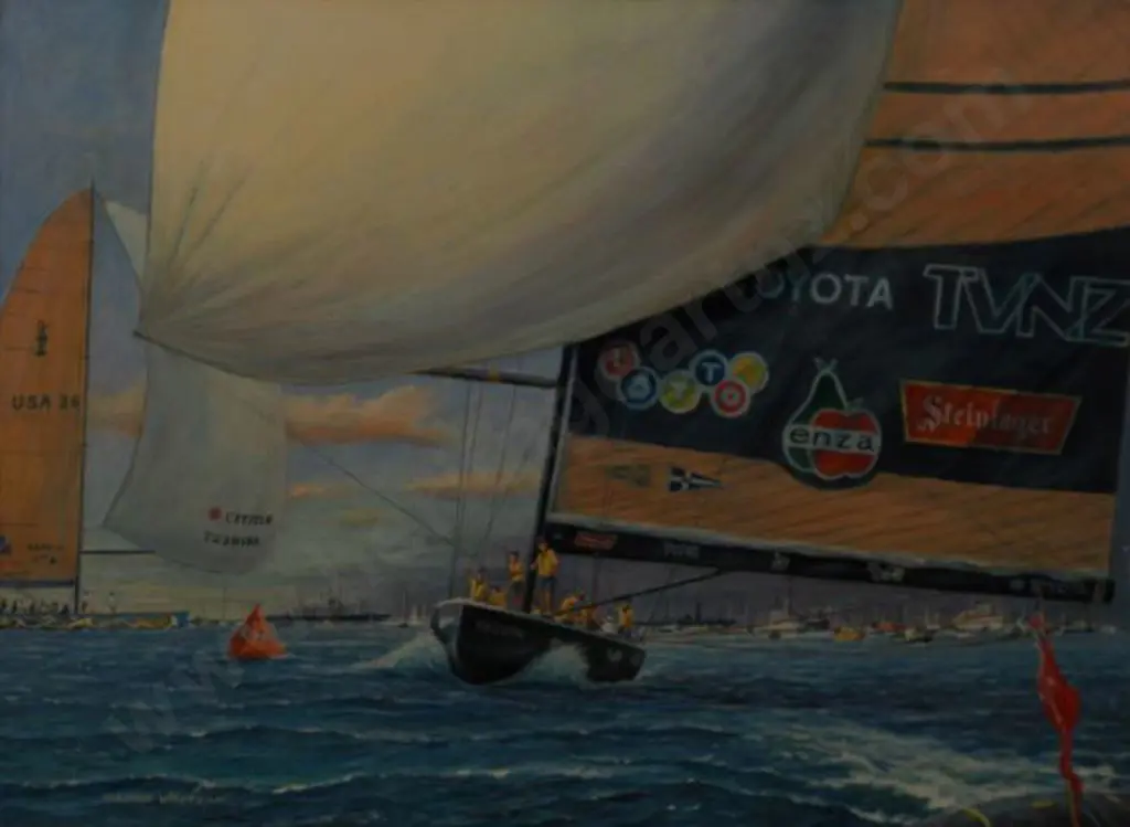 JACKSON, Gainor  W. (1926-1997) - Team New Zealand Winning the America's Cup, 1995 Image 1++