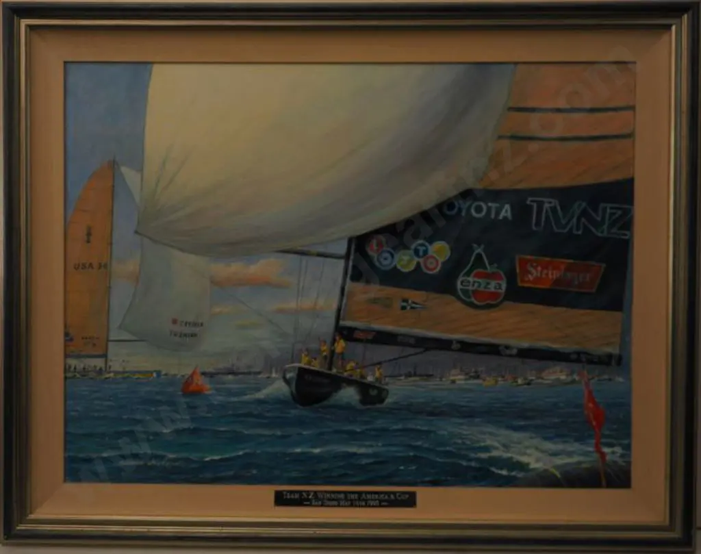 JACKSON, Gainor  W. (1926-1997) - Team New Zealand Winning the America's Cup, 1995 Image 1++