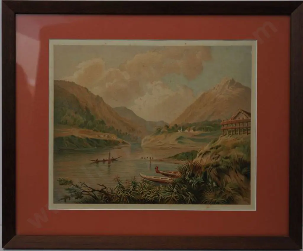 GULLY, John (1819-1888) - Wanganui River, 1877 (from Gully's NZ Scenery) Image 1++